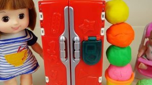 СЕКРЕТНЫЙ ХОЛОДИЛЬНИК! 💖 Прячем яйца с сюрпризами в Play-Doh для Беби Долл!