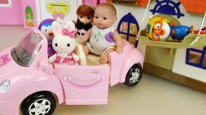 КУДА ОНА ЕДЕТ?! 🚗 Секретный розовый дом куклы Беби Долл и пингвиненка Пороро!