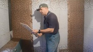 Укладка плитки в душе из гипсокартона ч.7