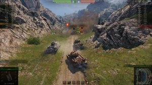 Мир танков. Полигон. Ласвилль. Бой на Т-34-85. Взял фрага и 1.7К урона.