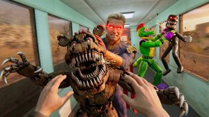 VR Гига Монти и Хоумлендер защищают меня от аниматроников в BONELAB FNAF COOP БОНЕЛАБ Лучшие серии