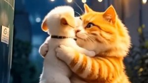 Рыжий котик из нейросети завёл себе друга