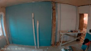 ЗАШИВКА СТЕНЫ ГИПСОКАРТОНОМ интервальная сьемка
