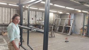 Ворота гармошка под отделку жалюзи для Клиента в г. Барнаул.