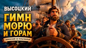 «Гимн морю и горам» (ПЕРВЫЙ ВАРИАНТ)  - песня Высоцкого ожила в 3D АНИМАЦИЯ