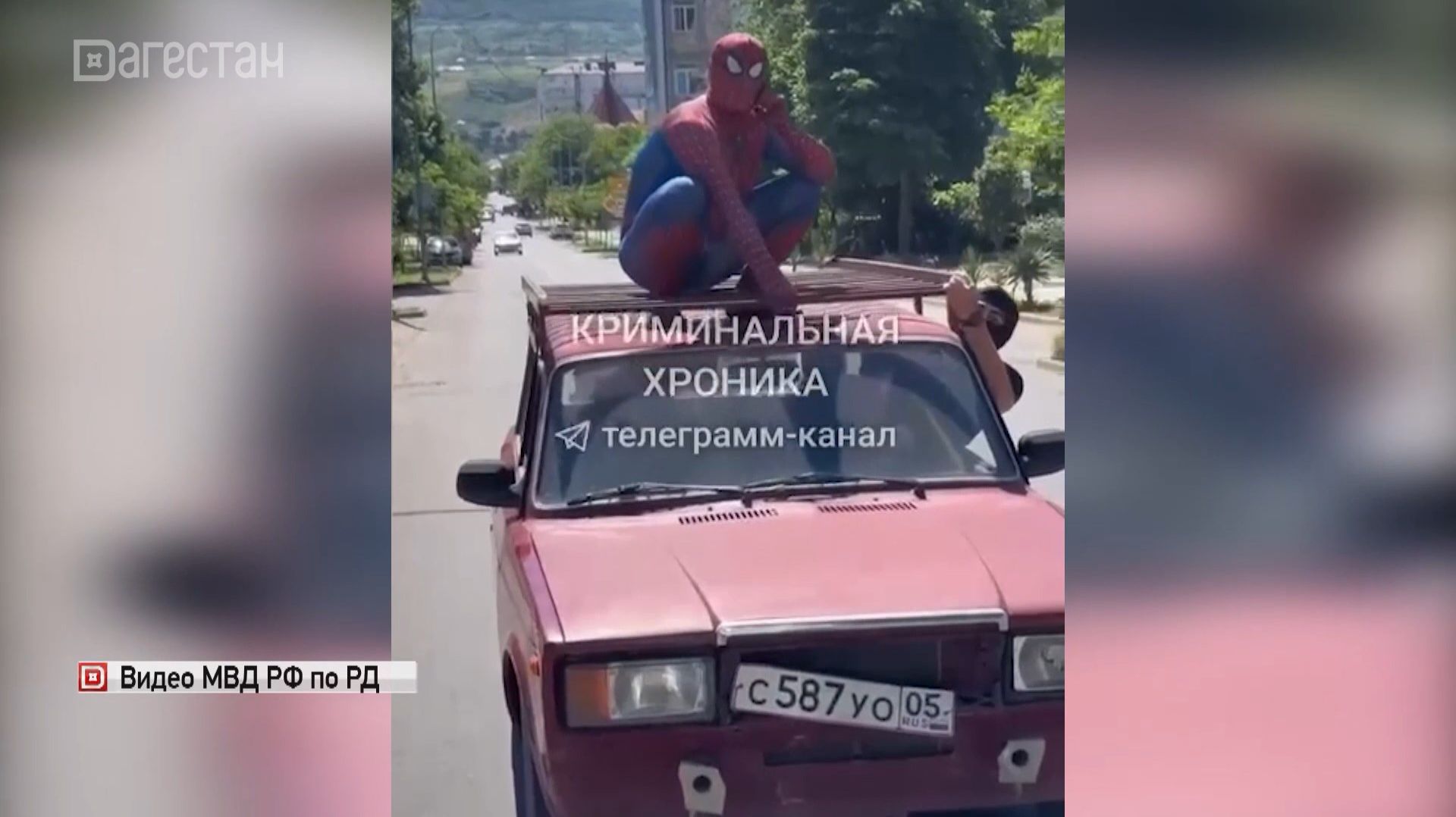 Полицейские Дербента задержали Человека-паука