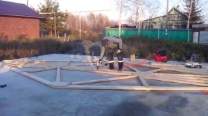 Сборка стропильной фермы