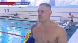 Наша съёмочная группа встретилась с чемпионом России по плаванию нижегородцем Олегом Костиным
