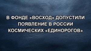 В фонде «Восход» появление в России космических «единорогов»