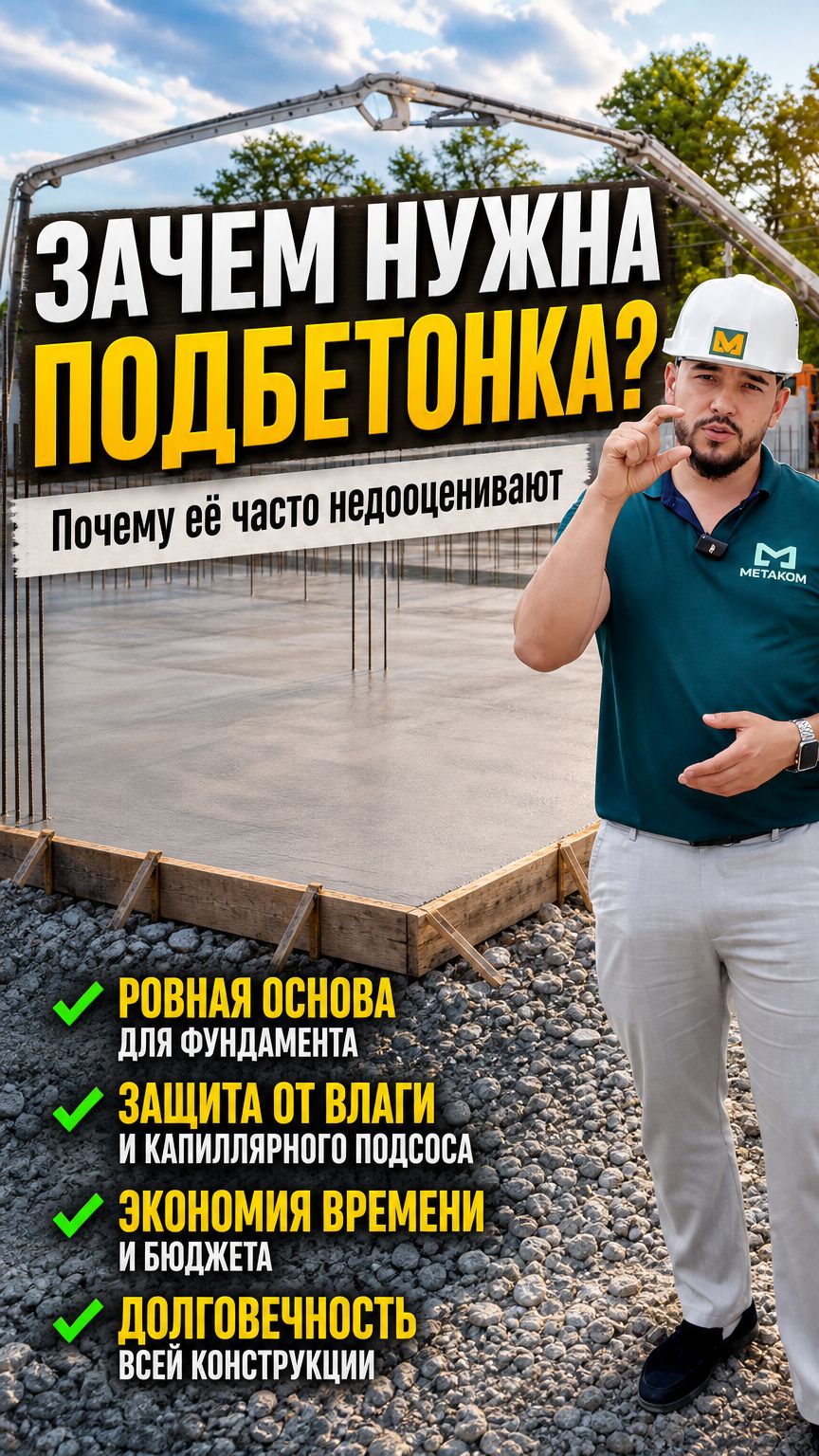 Зачем нужна подбетонка