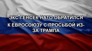 Экс-генсек НАТО обратился к Евросоюзу с просьбой из-за Трампа