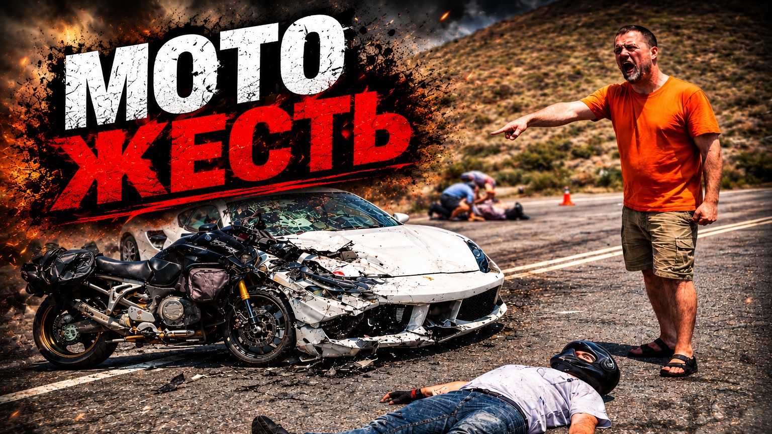 Мото Жесть. Подборка ДТП #79 смотреть онлайн