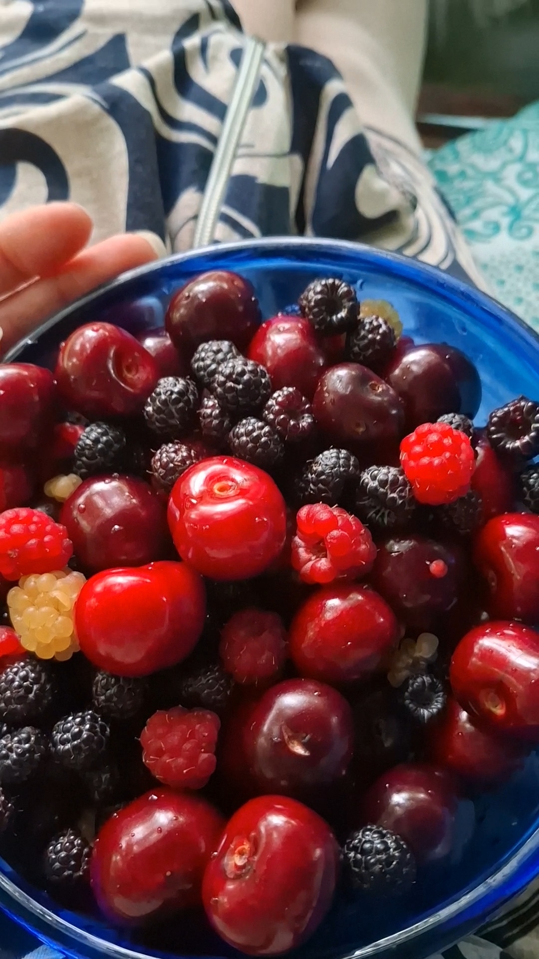 Ягоды на коленях - в деревне вечер — как объятие: спокойно, уютно и тепло🍒🏞❤️#деревня #черешня #ма