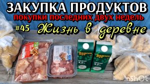 #45 закупка продуктов / всё что покупали последние две недели / жизнь в деревне