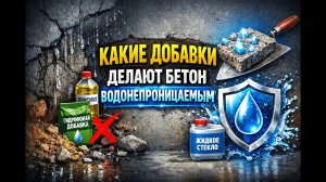 Какие добавки делают бетон водонепроницаемым.