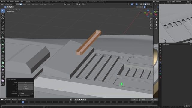 BLENDER Creating the Dune Ornithopter 24_Modeling section_Start modeling the top body details part 3 смотреть онлайн