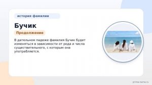 Фамилия Бучик: происхождение, значение и склонение