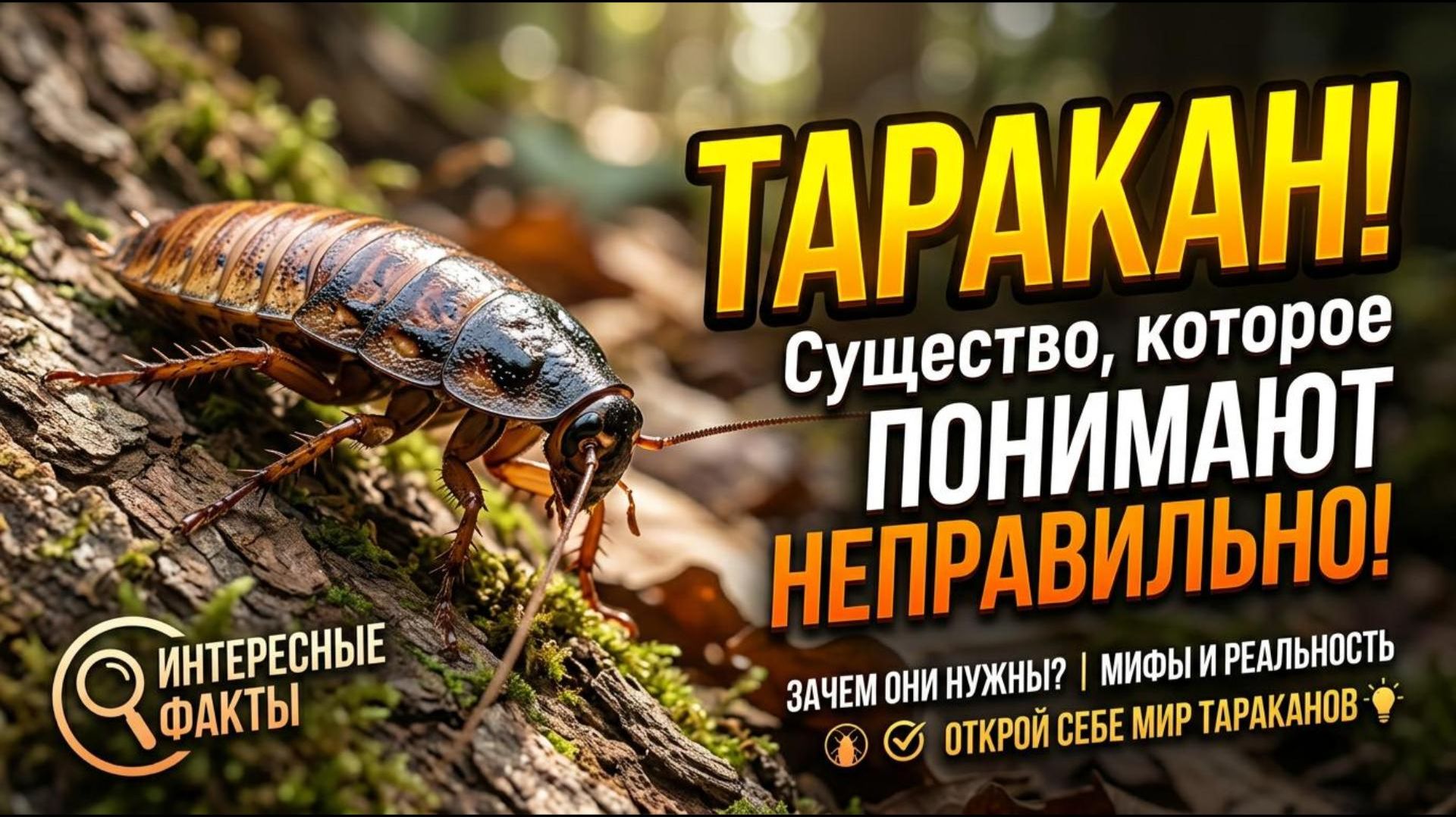 ТАРАКАН! Существо, которое  понимают неправильно!