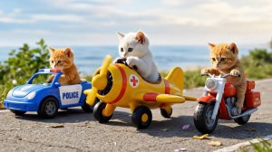 Кот играет с друзьями и игрушками 🐱🧸🎉