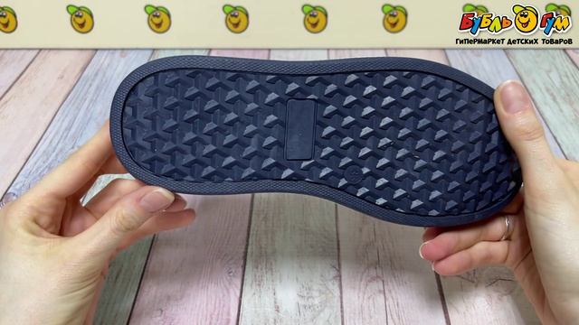 Туфли TIBURON школьные на липучках с перфорацией и отстрочкой  темно-синие - видео