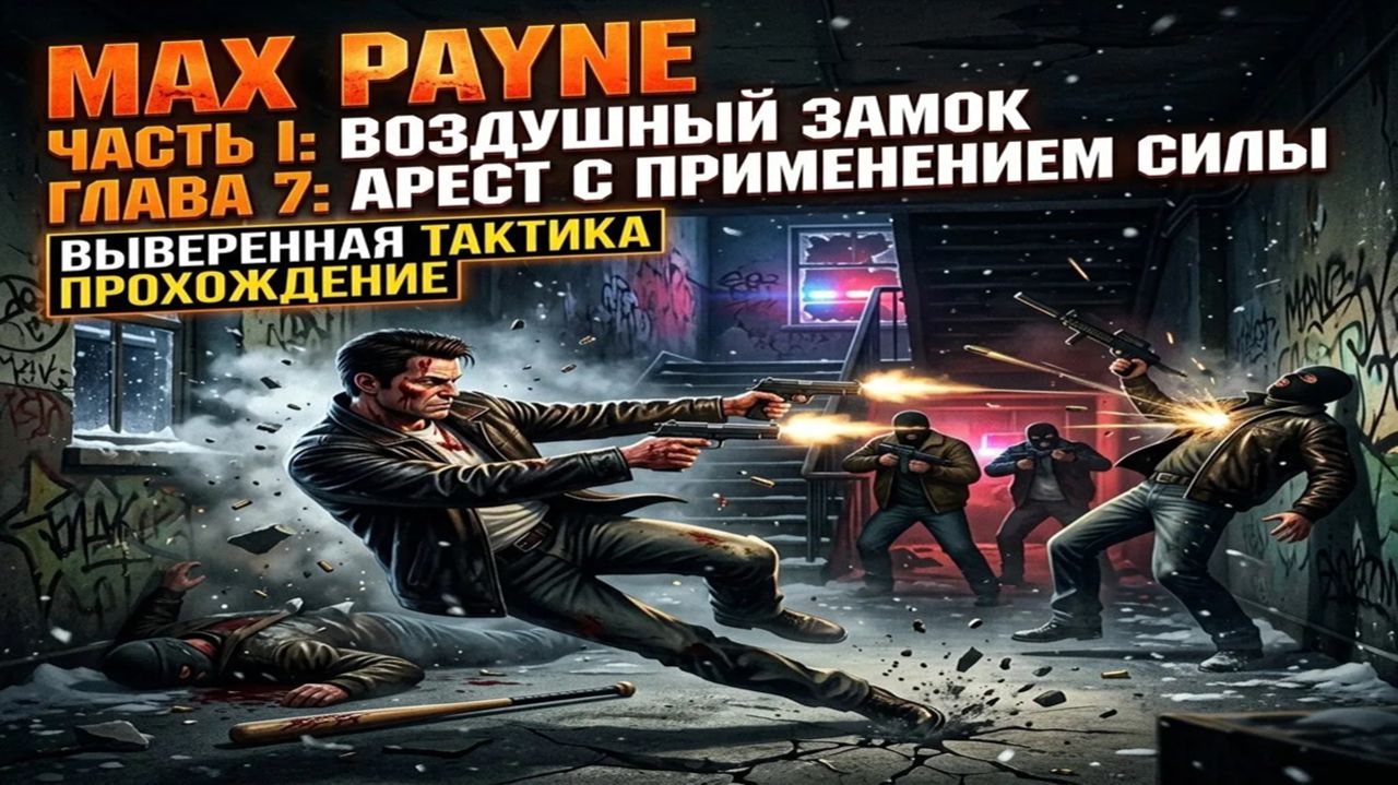 Max Payne — Часть 1 | Глава 7: Арест с применением силы (Тактическое прохождение без потерь