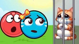 Новый КРАСНЫЙ ШАР, Красныш и Соня спасают котика, мультик игра #185