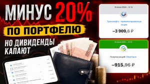 Минус 20% по портфелю, но дивиденды капают