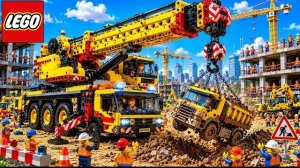 Этот кран LEGO спасает грузовик из Гигантской ямы! 😱