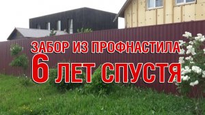 Забор из профнастила 6 лет спустя. Забор своими руками