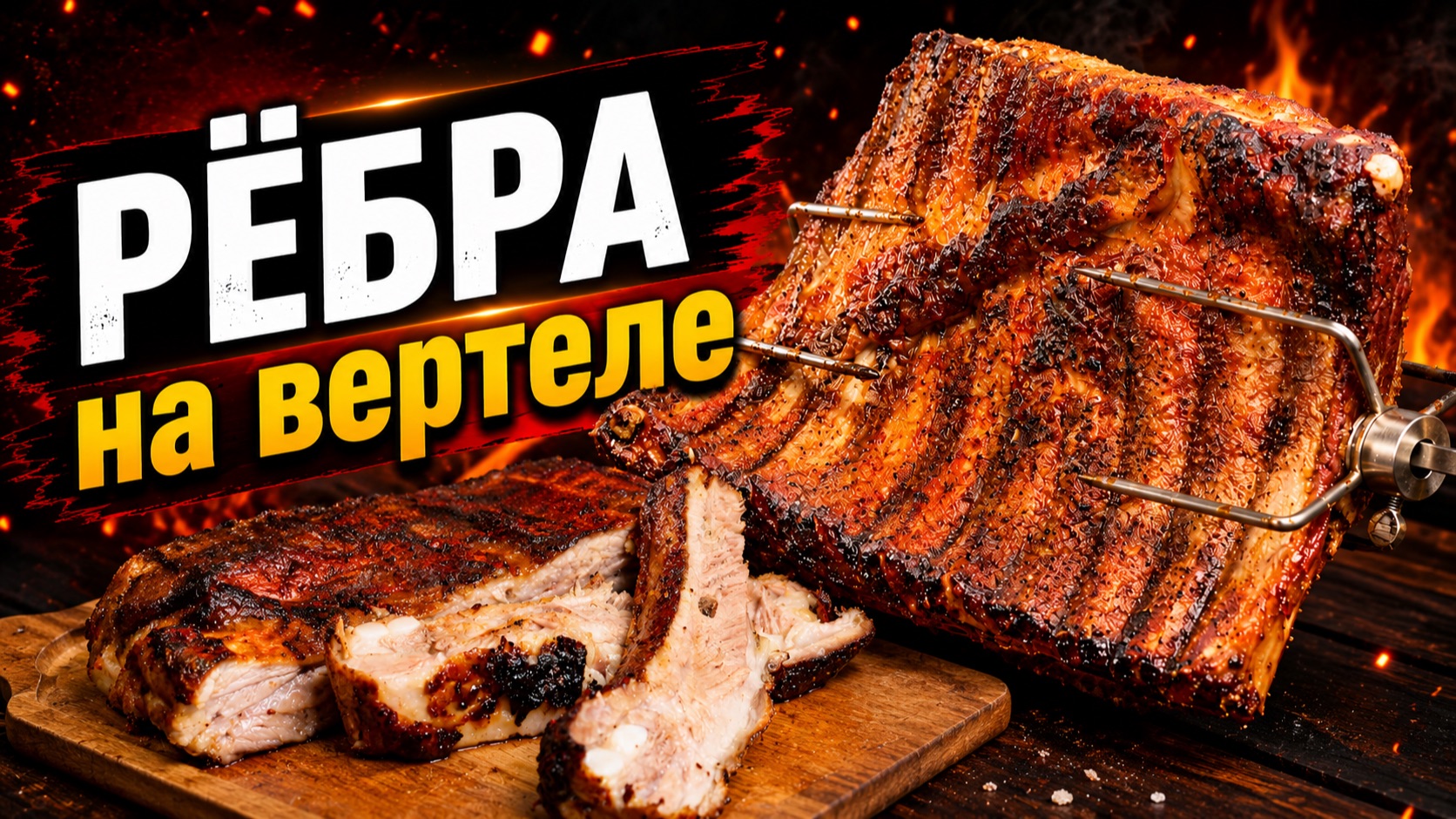 Ребра на вертеле в газовом гриле PrimeLiner смотреть онлайн