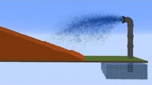 Бесконечно текущая лава VS Огромная струя воды майнкрафт