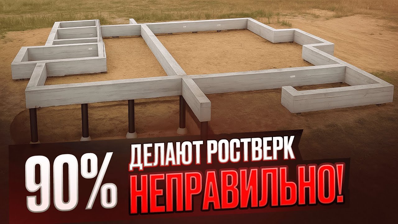 Каким должен быть НАДЕЖНЫЙ РОСТВЕРК? 10 правил ростверкового фундамента, чтобы дом стоял ВЕЧНО! смотреть онлайн