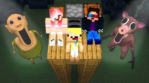 😱99 НОЧЕЙ С ХАМУД ХАБИБИ В МАЙНКРАФТ! ШЕДИ ЛЕСКА И НУБИК В ЛЕСУ MINECRAFT