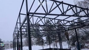 Металлокаркас с основанием пола