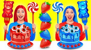 Челлендж Red Food vs Blue Food от TeenDO