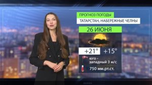 Прогноз погоды в Набережных Челнах на 26 июня 2026 г.