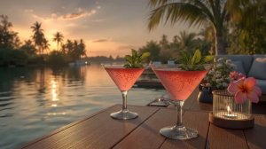 СПОКОЙНАЯ МУЗЫКА У ВОДЫ НА ЗАКАТЕ ДЛЯ РАССЛАБЛЕНИЯ И ОТДЫХА 🍸🌅