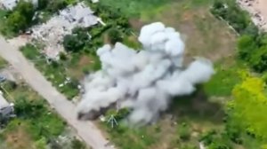 В Константиновке российская артиллерия разгромила несколько укрытий боевиков.