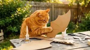 Мама-кошка сделала для своего котенка воздушного змея-дракона 🐱🐉🪁