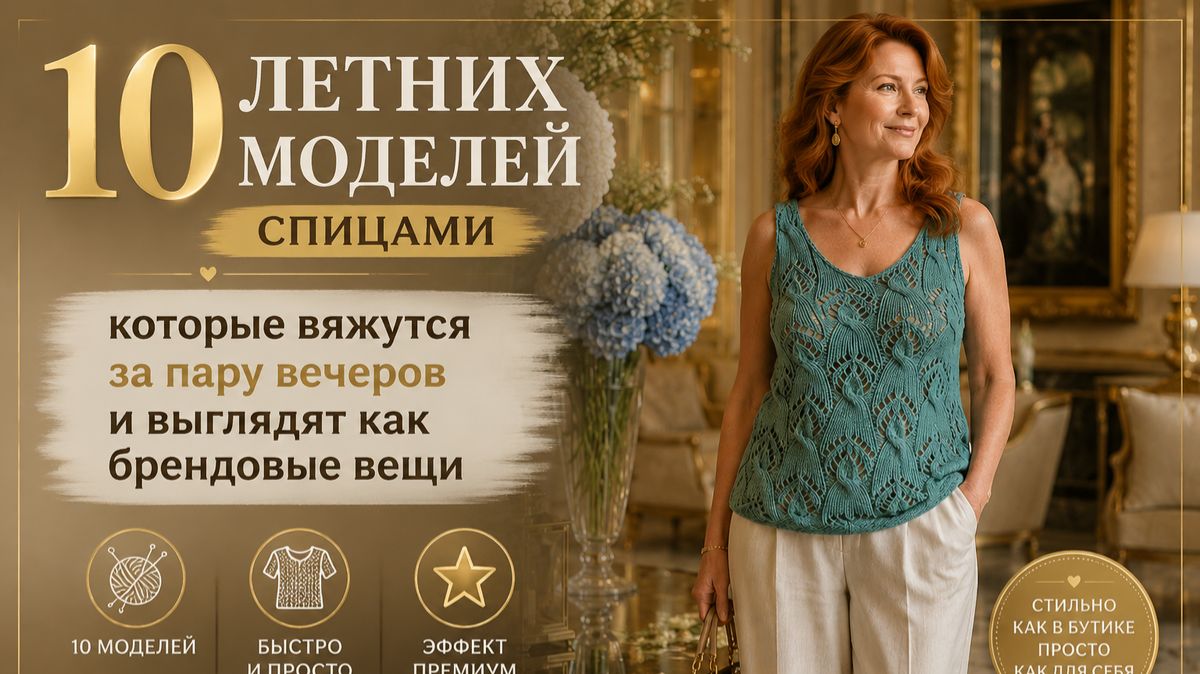 Вяжем стильные летние модели спицами — 10 идей, которые выглядят дорого и модно