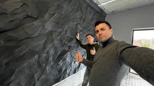 Черная СКАЛА из ШТУКАТУРКИ своими руками