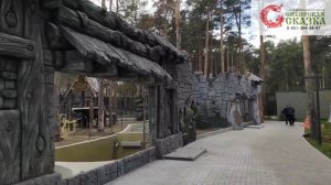 декор стен  оформление фасада дома из  арт бетона Сибирская сказка
