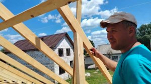 Выравнивание плоскости кровли! Горбатые и провисшие стропила как струна! Результат в конце видео!!!