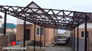 Односкатный навес на 60 кв м