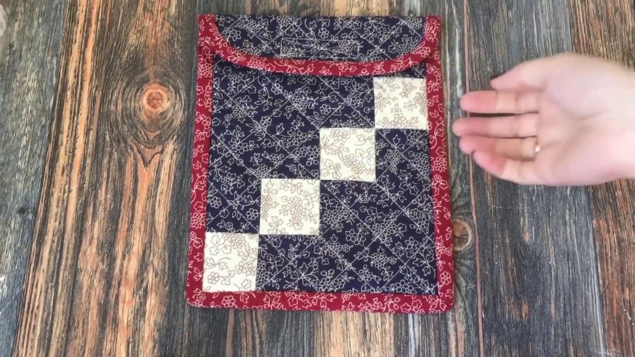 Текстильный конверт в лоскутной технике. cross stitch project bag смотреть онлайн