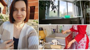 Мою окно. Уборка на кухне. Прощание с Бельяной.