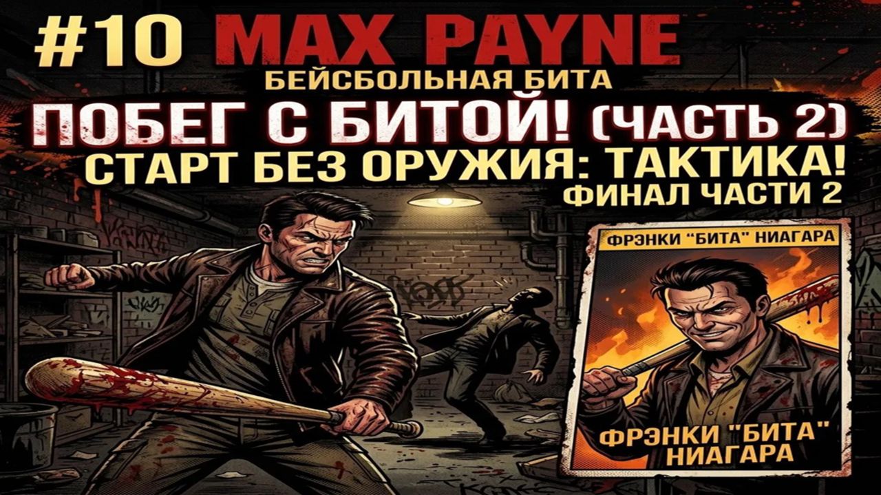 Max Payne — Часть 2 | Глава 1: Бейсбольная бита (Побег без оружия | Тактика на Сложно)
