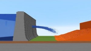 Реалистичная вода (прорыв плотины) VS Бесконечно текущая лава в Майнкрафте
