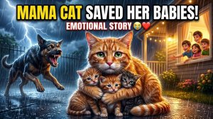 Беременная мама-кошка спасла своих детей от урагана #Эмоциональная история кошачьей семьи 😭❤️#c