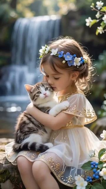 🐱 «Девочка и котёнок» (инструментальный клип, нежность, уют)ЛеЛена Shihova #СтудияМУЗМОНСТР